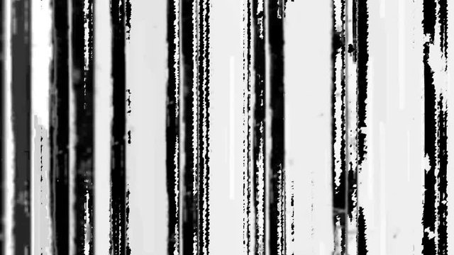 Artistic graphic mask including video footage, computer generated elements and analog glitches mixed together.