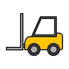 forklift vehicle isolated icon