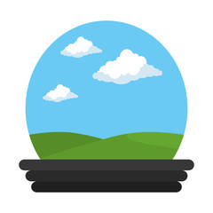 Fototapeta premium urban road day scenery icon