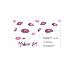 Makeup art business card vector template