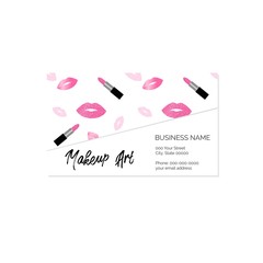 Makeup art business card vector template
