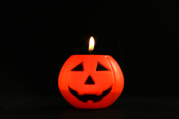 Pumpkin head with fire