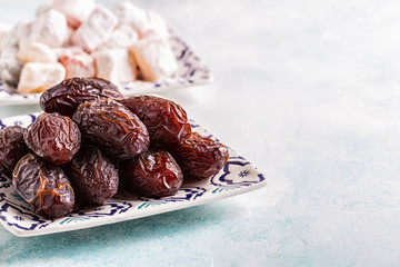 Fresh Medjool Dates. Ramadan kareem.