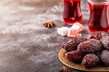 Fresh Medjool Dates. Ramadan kareem.