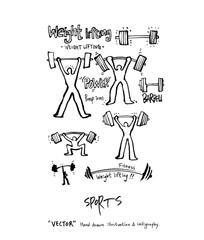 스포츠 포스터 / 손으로 그린 스포츠 그림