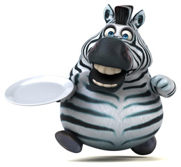 Fun zebra - 3D Illustration