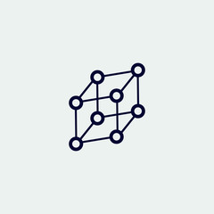 molecul icon, vector illustration. flat icon