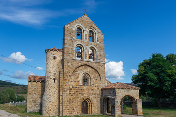 Fototapeta na wymiar Romanesque church of San Salvador de Cantamuda, Palencia province, Spain