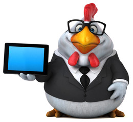 Fun chicken - 3D Illustration