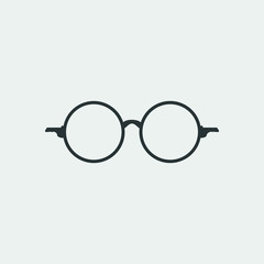 harry potter eyeglasses icon, vector illustration. flat icon - obrazy, fototapety, plakaty
