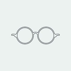 harry potter eyeglasses icon, vector illustration. flat icon