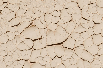 texture of cracked clay.