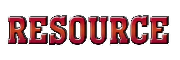 Resource 3D red logo stamp banner