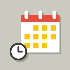 calendar icon, flat design vector pixel perfect