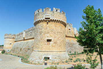 Fototapeta na wymiar Castle of Grajal de Campos in Leon province, Spain