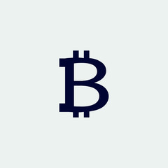 bitcoin icon, vector illustration. flat icon