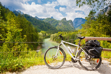Fototapeta premium Touring bicycle in Austria