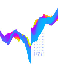 Abstract wavy background for banner, flyer, book cover, poster. Dynamic effect. Vector illustration. Design template.