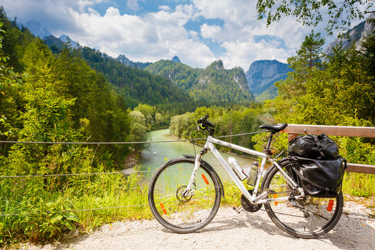 Touring bicycle in Austria