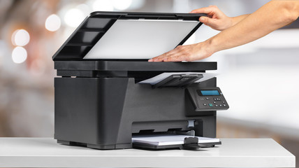 Printer, copier, scanner. Office table