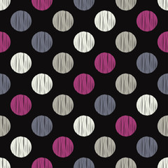 Polka dot seamless pattern. Geometric background. Dots, circles and buttons. Тextile rapport.