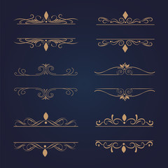 Set of frames vintage ornament