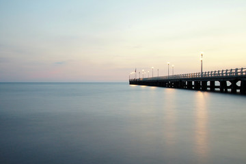 bridge after the sunset