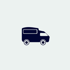 delivery car icon, vector illustration. flat icon