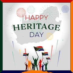 25 September South africa heritage day vector illustration