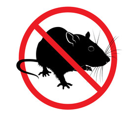 The prohibition sign of the rat