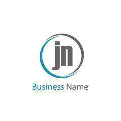 Initial Letter JN Logo Template Design