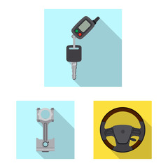 Vector illustration of auto and part logo. Set of auto and car stock vector illustration.