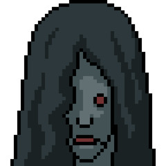 Fototapeta premium vector pixel art ghost girl