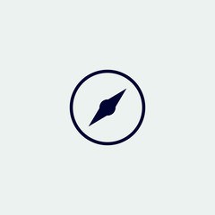 compass icon, vector illustration. flat icon