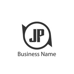 Initial Letter JP Logo Template Design