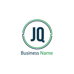 Initial Letter JQ Logo Template Design
