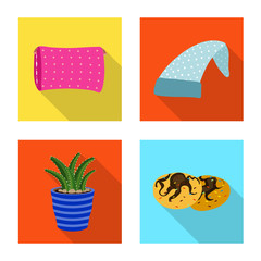 Vector illustration of dreams and night symbol. Set of dreams and bedroom stock symbol for web.