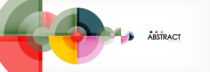 Obraz premium Abstract background bright circles geometric design