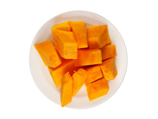 Full plate pieces of pumpkin