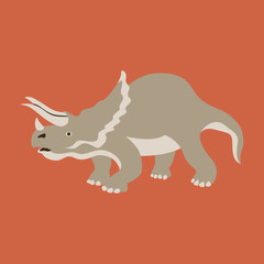 dinosaur  vector illustration flat style  profile side