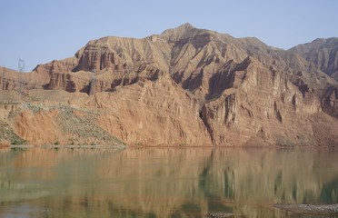 the Yellow River and mountain