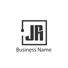 Initial Letter JR Logo Template Design