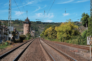 Gleisanlage in Oberwesel am Rhein