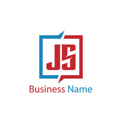 Initial Letter JS Logo Template Design