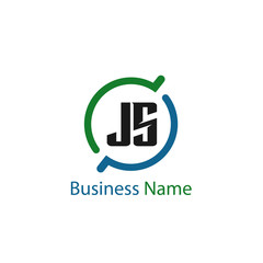 Initial Letter JS Logo Template Design