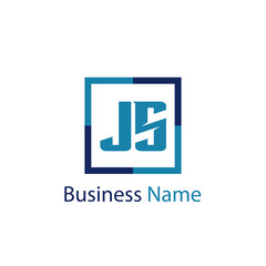 Initial Letter JS Logo Template Design