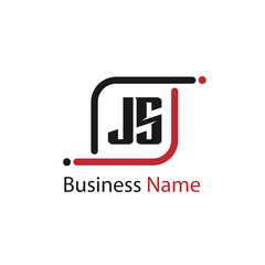 Initial Letter JS Logo Template Design