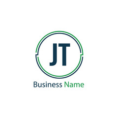 Initial Letter JT Logo Template Design