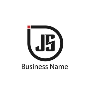 Initial Letter JS Logo Template Design