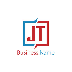 Initial Letter JT Logo Template Design